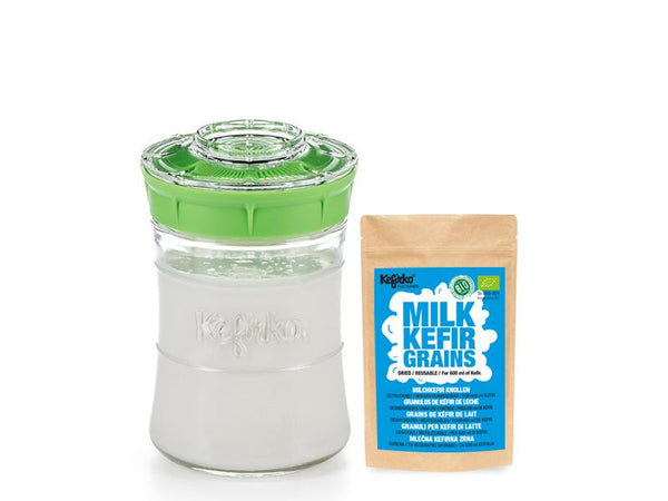 Kefirko Starter Kit with Organic Milk Kefir Grains (848ml) - Kefirko UK