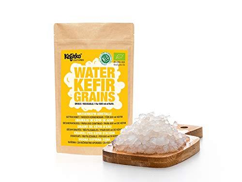 Kefirko Water Kefir Grains - Organic & Vegan - Dehydrated To Make 6g Fresh Grains Or 600ml Water Kefir - Kefirko UK